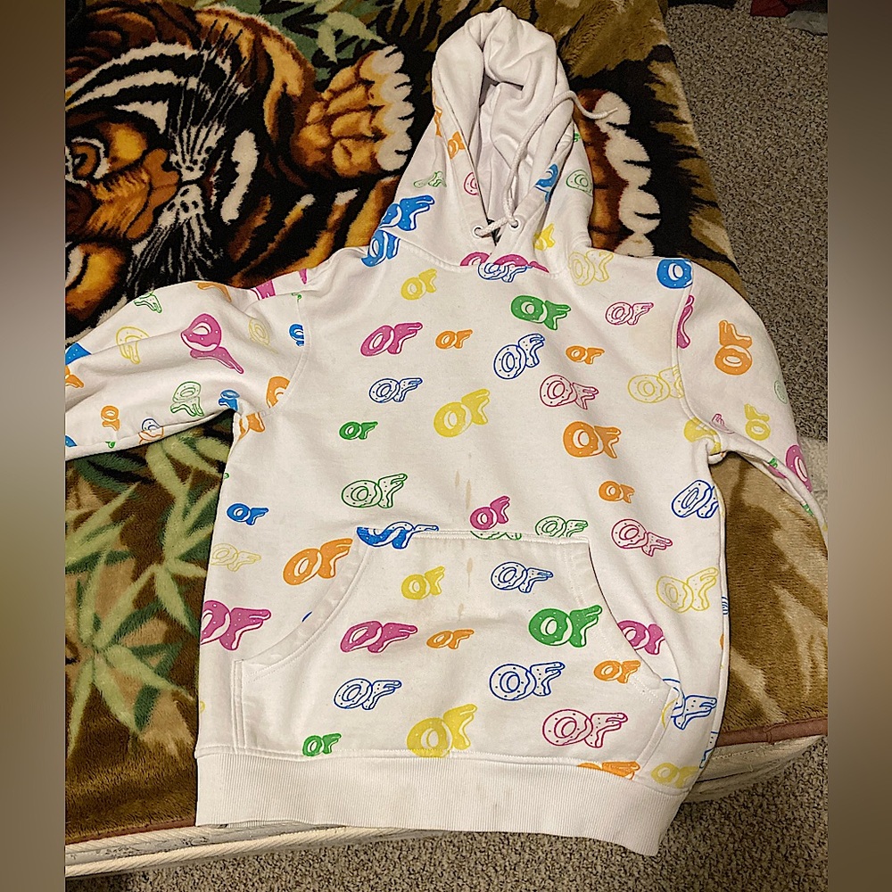 Odd future All over donut print hoodie